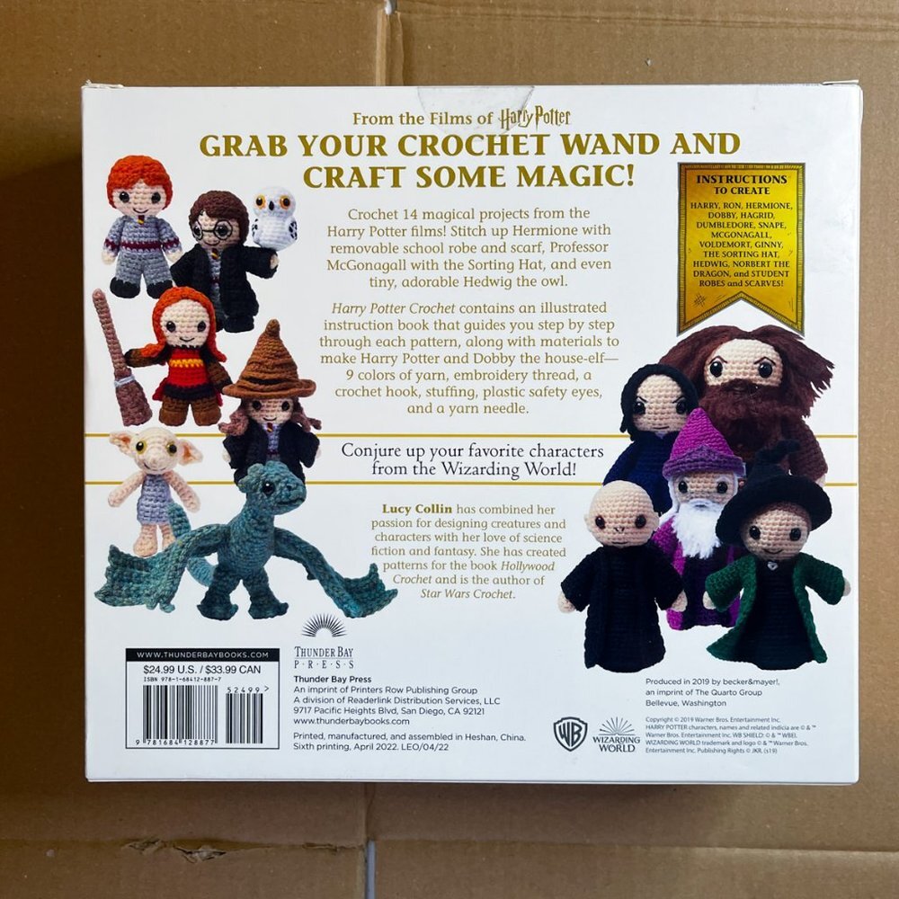 WB Wizarding World Harry Potter Crochet Kit Dobby Yarn 14 Projects Book Gift NEW - Picture 5 of 7